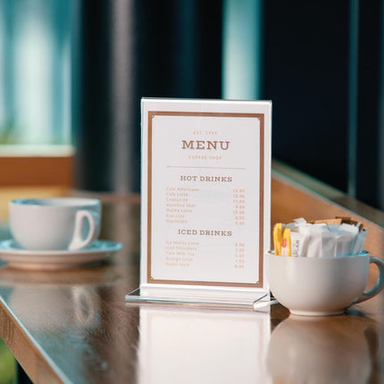 Acrylic Straight Menu Holder A5 | Olympia 3