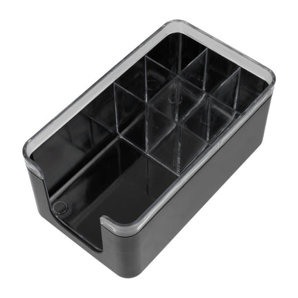 Bar Caddy with Multiple Compartments | Olympia Kristallon | Black ABS 3