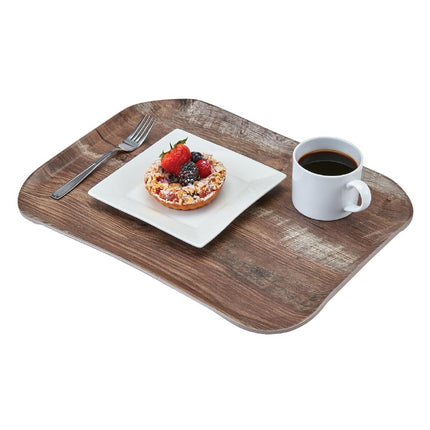 Versa Tray Dark Oak Woodgrain 330 x 430mm | Cambro | Durable Heat-Resistant Serving Tray 2