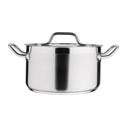 Induction Cooking Pan 24cm 5.6L | Nisbets Essentials Stainless Steel 7