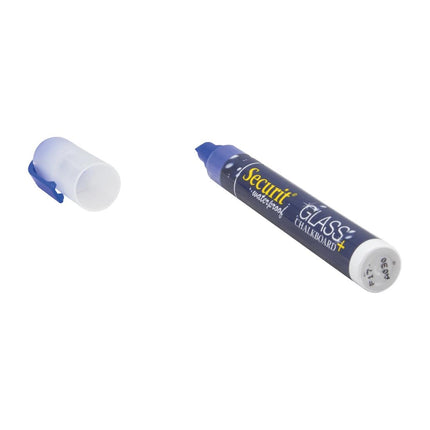 Securit Waterproof Chalk Marker for Glass and Chalkboards | Blue, 2-6mm Tip 4