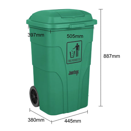 120L Waste Container with Foot Pedal Green | Jantex 6
