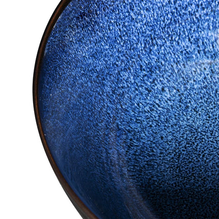 Midnight Blue Reactive Glaze Footed Bowls 205mm | Olympia Luna | Stoneware 4