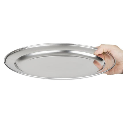 Oval Stainless Steel Serving Platter 30cm | Olympia 4
