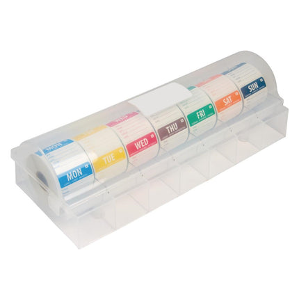Soluble Color-Coded Day Stickers with Dispenser | Hygiplas