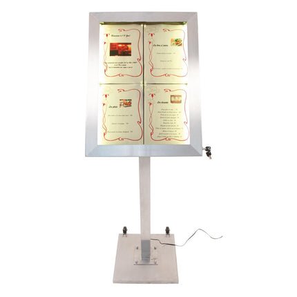 Colored Stainless Steel LED Display with Pole and Base | Securit 6