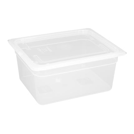 Vogue Polypropylene GN 1/2 Container with Lid | 15cm Depth | 325x265mm