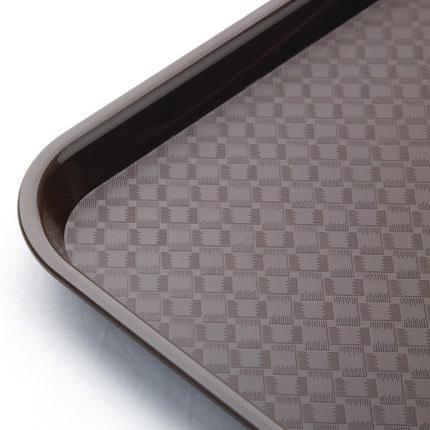 Polypropylene Serving Tray with Anti-Slip Texture | Olympia Kristallon | 45 x 35 cm | Brown 2