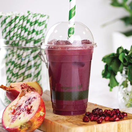 Compostable Dome Lids for 340ml and 455ml Cold Drink Cups | Vegware 8