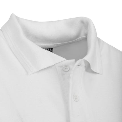 Unisex White Polo Shirt S | Durable Polyester/Cotton Piqué 7