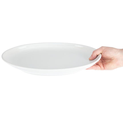 Deep Oval Whiteware Serving Dishes 36.5x23.5cm | Olympia | 2 Pieces 5