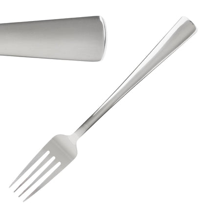 Olympia Clifton Polished 18/0 Stainless Steel Dessert Forks | Pack of 12