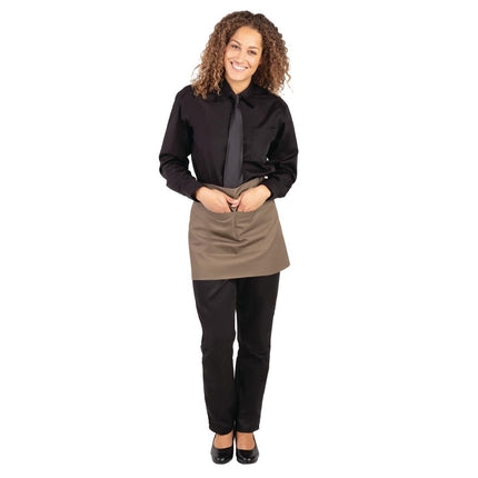 Short Bistro Apron Light Brown | Whites 8