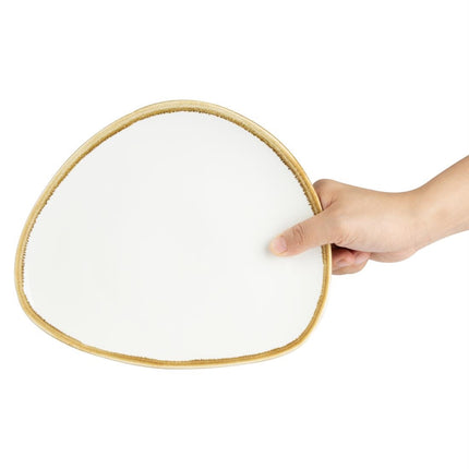 Kiln Chalk White Triangular Plates 230mm | Olympia 5