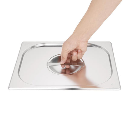 Stainless Steel Gastronorm Pan Set with Lids 2x 1/2 | Vogue 4
