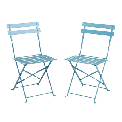 Steel Folding Chairs Turquoise | Bolero 2