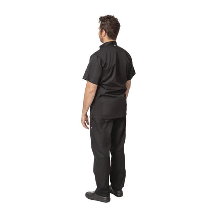 Unisex Chef Jacket with Zipper and Cool Vent Panels | Chef Works Springfield | Black | S 4
