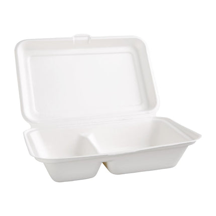 Compostable Bagasse Food Boxes 2 Compartments | Fiesta 2