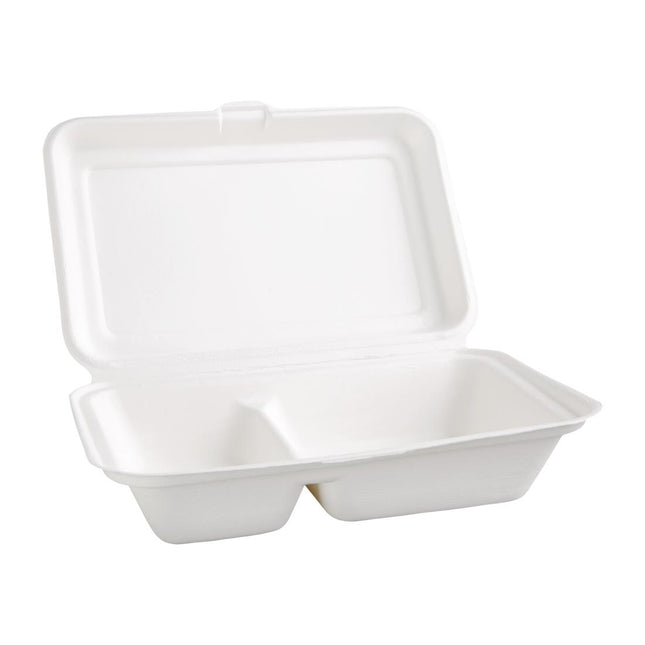 Compostable Bagasse Food Boxes 2 Compartments | Fiesta 2