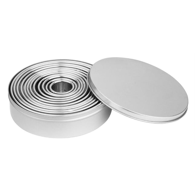 Vogue Stainless Steel Round Smooth Cookie Cutters
