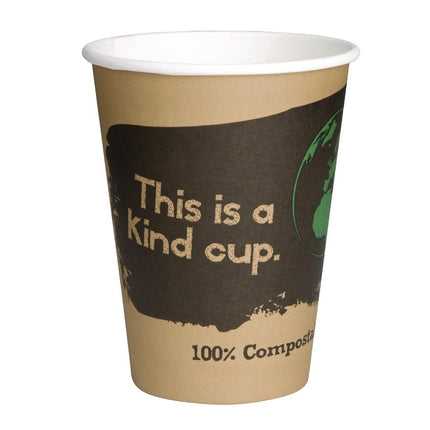 Compostable Single-Wall Coffee Cups 34cl Brown | Fiesta | 1000 Pieces