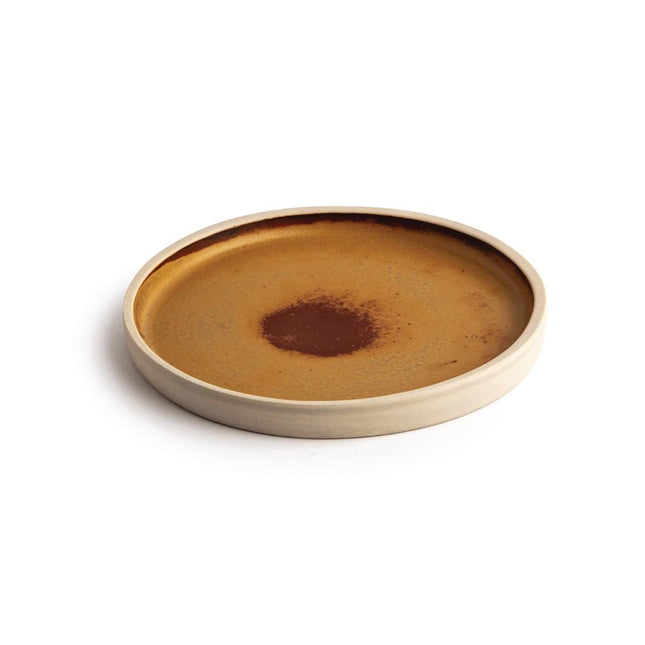 Flat Round Canvas Plates Rust Orange 18cm | Olympia 2