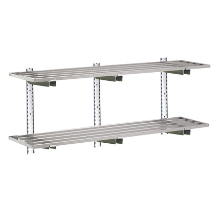 Stainless Steel Wall Shelf Without Brackets 100x40cm | Gastro M | AISI 430 4