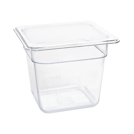 Polycarbonate Gastronorm Container Transparent 150mm | Vogue | GN 1/6