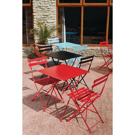 Steel Folding Chairs Red | Bolero 7