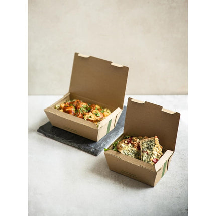 Compostable Ribbed Cardboard Takeaway Boxes Medium | Vegware 3