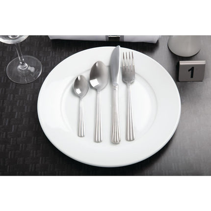 White Dinner Plates with Wide Rim 28cm | Olympia Whiteware | Set of 6 2