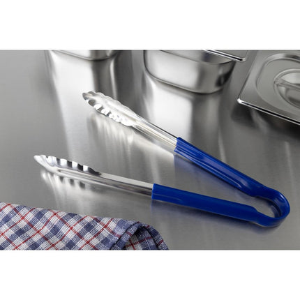 Color-Coded Blue Stainless Steel Serving Tong 30cm | Hygiplas 6