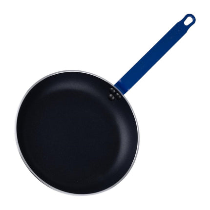 Aluminium Non-Stick Frying Pan 28cm | Hygiplas | Teflon Platinum Plus | Blue Handle 3