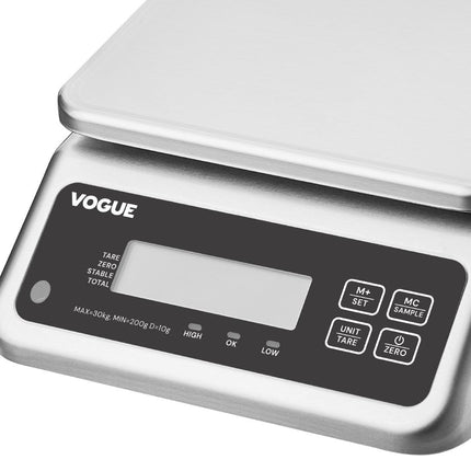 Waterproof Digital Kitchen Scale 30 kg Capacity | Vogue 5