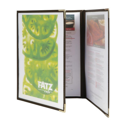 Securit Crystal Triple Menu Holder A4 | 3 Pieces