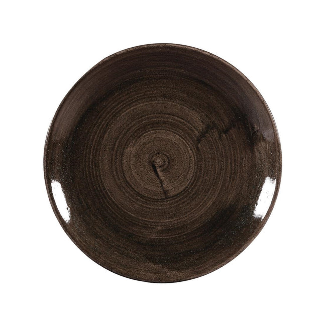 Stonecast Patina Black Coupe Plates 288mm | Churchill