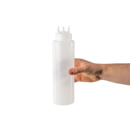 Squeeze Bottle with 3 Nozzles Transparent 1L | Vogue 2