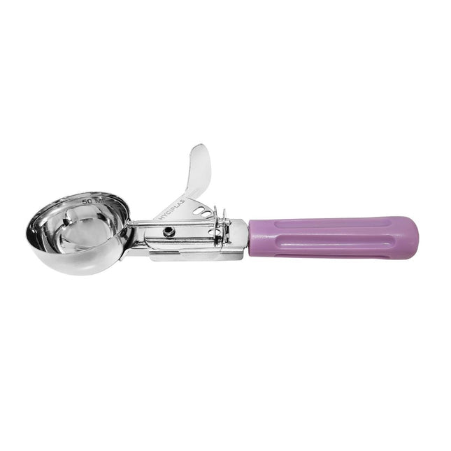 50ml Ice Cream Scoop with Purple Handle | Hygiplas 2