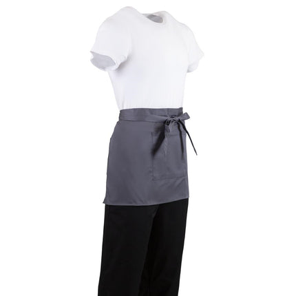 Short Grey Bib Apron | Whites 3