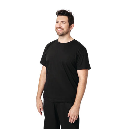 Unisex Black T-Shirt L | 100% Cotton with Double Rib Collar 2
