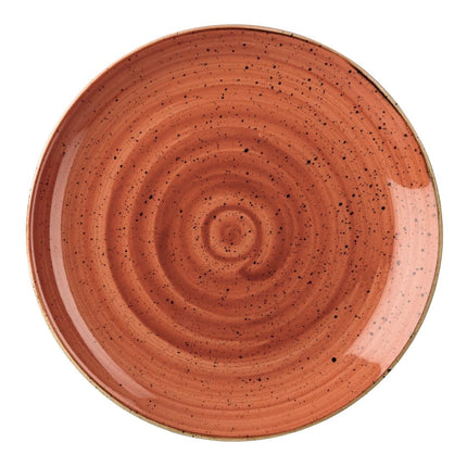 Evolve Coupe Plate Spiced Orange Stonecast | Churchill | 16.5cm