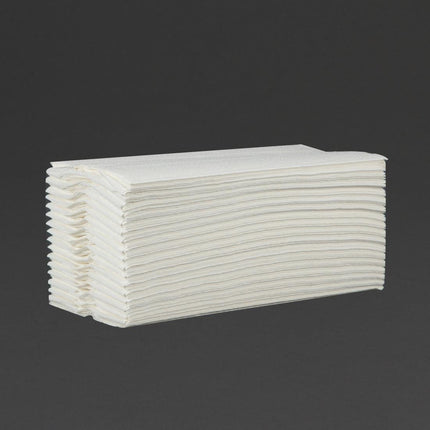 Jantex 2-Ply White C-Fold Hand Towels 160 Sheets