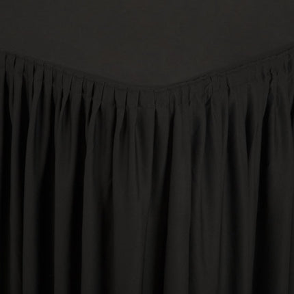Pleated Combination Table Skirt Black 2