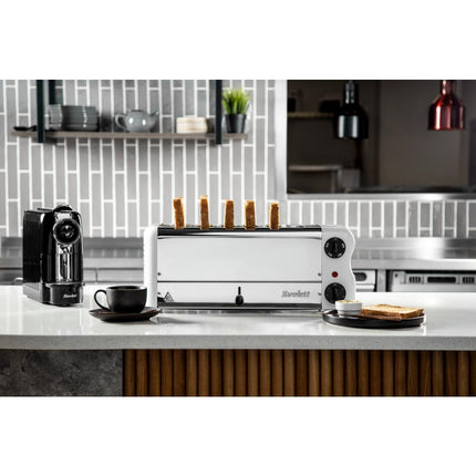 6-Slot White Toaster with Timer | Rowlett Esprit | Includes 2 Spare Elements & 2 Toast Holders 3