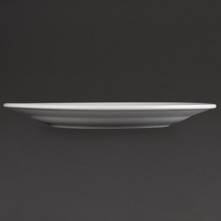 Wide Rim Plates 28cm White | Olympia Athena | 6 Pieces 2