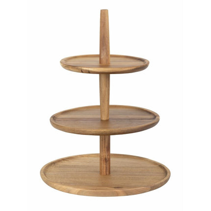 Acacia Wood Etagere 305mm Diameter x 395mm Height | Olympia Frames Series