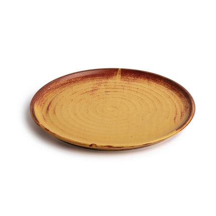 Round Canvas Plates with Narrow Rim Rust Orange 26.5cm | Olympia 2