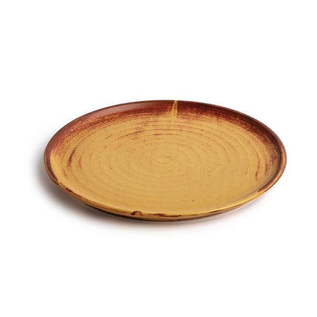 Round Canvas Plates with Narrow Rim Rust Orange 26.5cm | Olympia 2