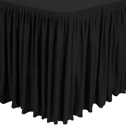 Pleated Combination Table Skirt Black