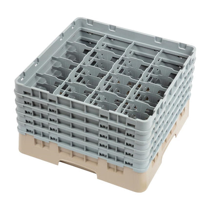 Dishwasher Rack with 16 Compartments | Cambro Camrack | Max Glass Height 25.7 cm
